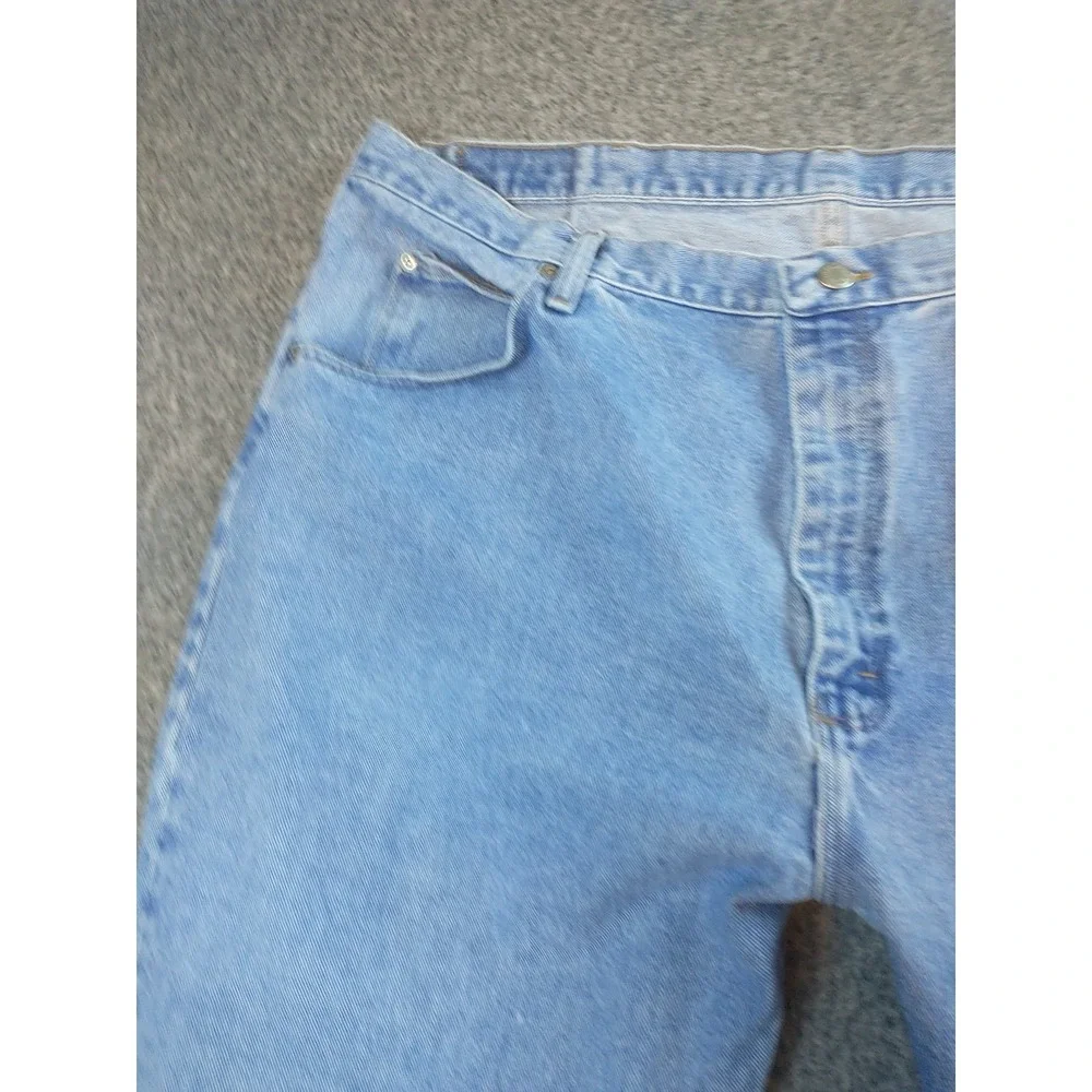 Wrangler 976T1SB Mens Light Wash Straight Leg Denim Jeans 40x31 Blue Cotton